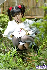 Lewd Asian Minx Is Gagged And On Her Knees For A Back Door Banging
