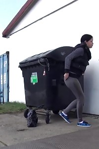 Brunette Doll Is Desperate To Piss When Walking