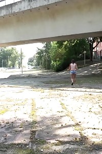 Divine Girl In Flip Flops Pisses On The Ground