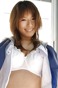 Towa Aino Schoolgirl Cocotte Demonstrates Her Big Boobs