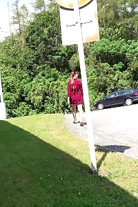 Ginger Angel Morgan Squats To Piss Outside